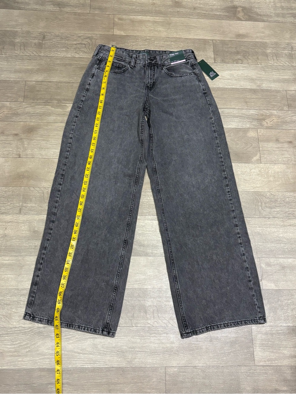 Wild Fable Women's Ultra Low-Rise Baggy Jeans Dark Gray Wash Size 6 Long - Picture 4 of 11